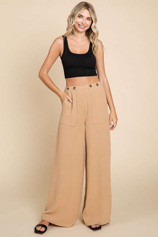 Culture Code Full Size High Waist Wide Leg Cargo Pants