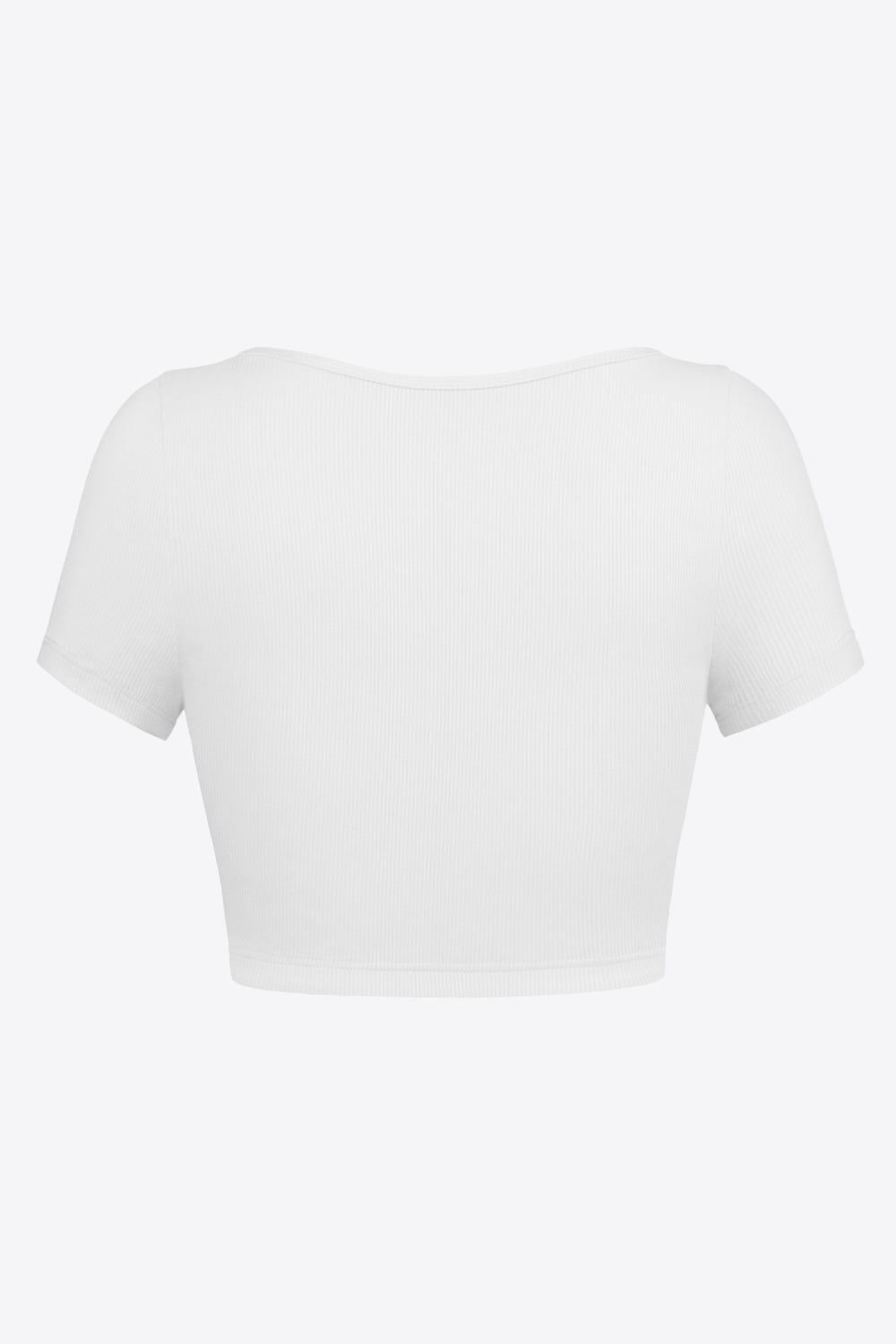 Square Neck Ribbed Crop Top