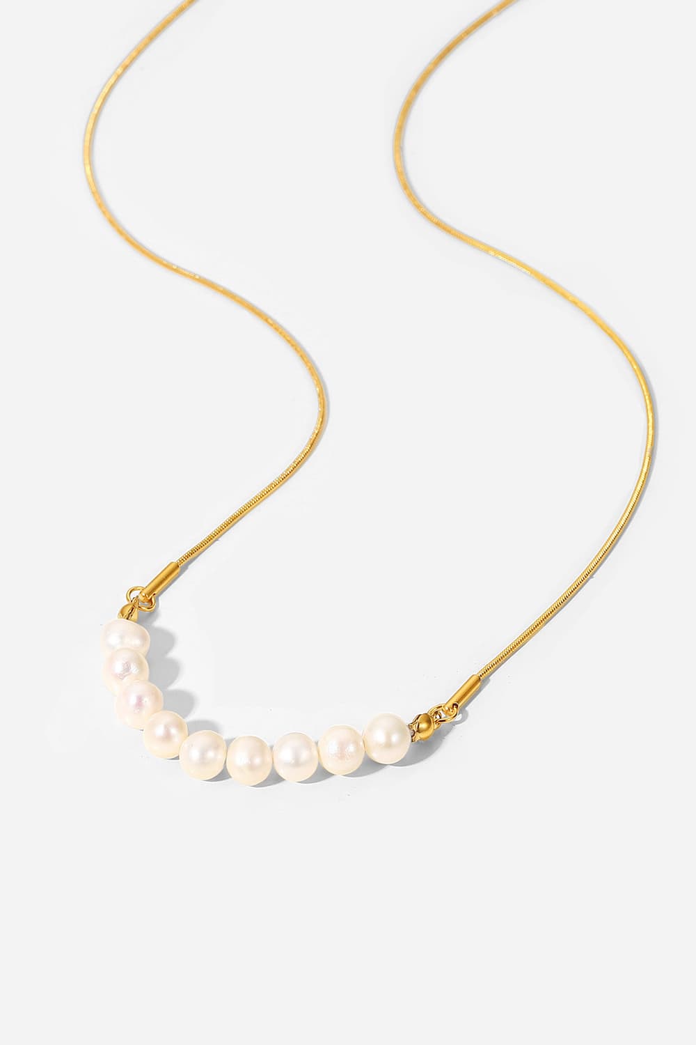 18K Gold-Pleated Freshwater Pearl Necklace