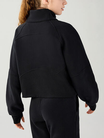 Half Zip Pocketed Active Sweatshirt